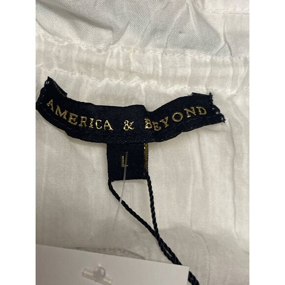 NEW! American & Beyond Ocean Tiered Maxi Dress White Viscose Sleeveless Large - Picture 7 of 9